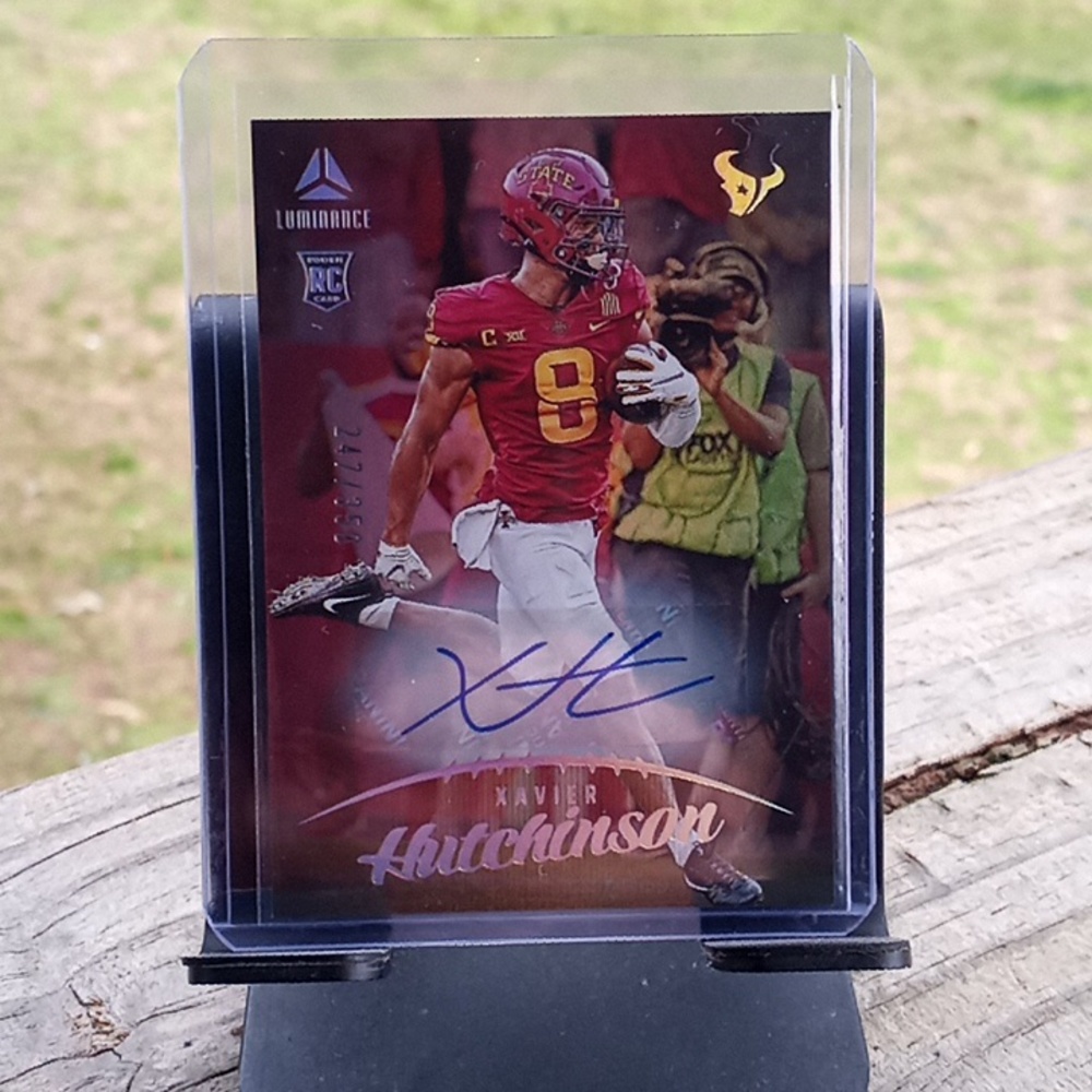 Xavier Hutchinson autographed numbered rookie card